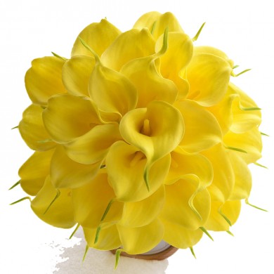 Yellow Artificial Zantedeschia aethiopica for Home Garden Party Wedding