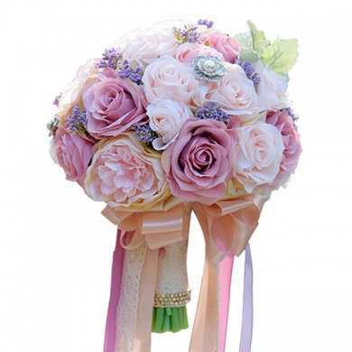 bright Lilac and pink Gorgeous wedding bouquets for bride and bridesmaids