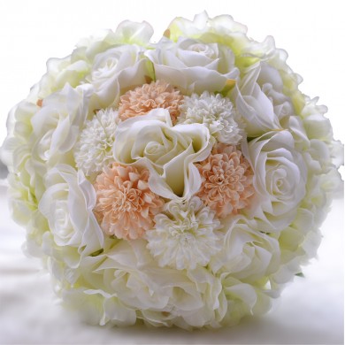Milk White and Pink Gorgeous Discount Wedding bouquets for bride