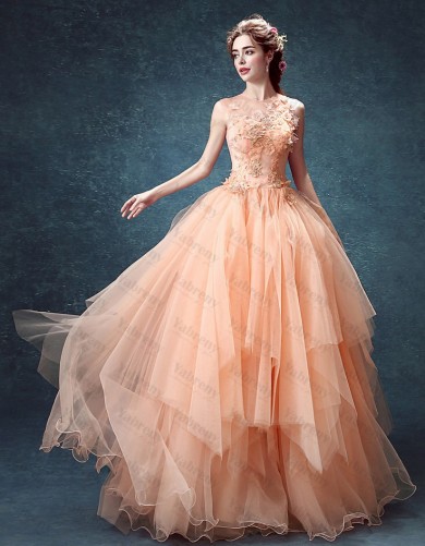 Elegant Multilayer A-line prom dress Jewel Garden Dresses TSJY-179