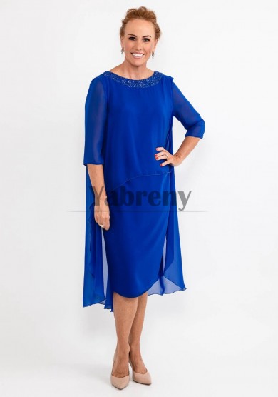 Gorgeous Royal Blue Chiffon Mother Of The Bride Dresses  mps-794