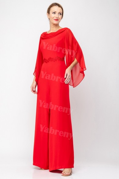Hot sale red Mother of the bride pants suit women