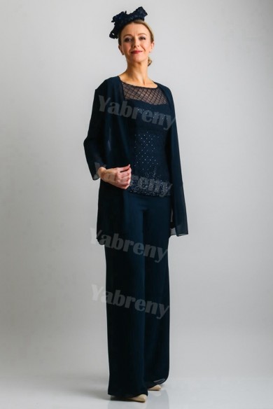 Dark Navy Mother of the bride Trousers outfits Women