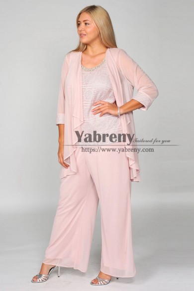 Pearl Pink 3PC Plus Size Mother