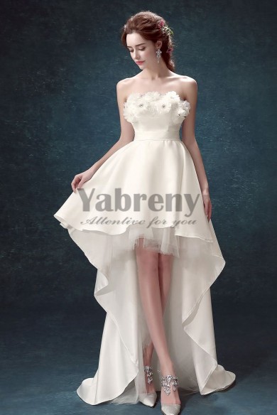 Yabreny  lovely Ivory Homecoming Dresses Front Short Long Back prom Dresses TSJY-024