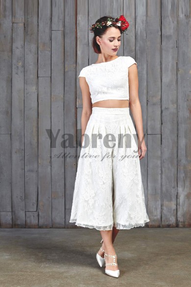 Bridal Lace Pantsuit dresses Mid-Calf so-108