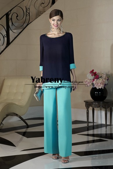 Wide Leg Trousers Set for Mother of the Bride Women