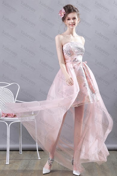 Pink Gorgeous Homecoming Dresses Embroidery under $100 party Dresses TSJY-152