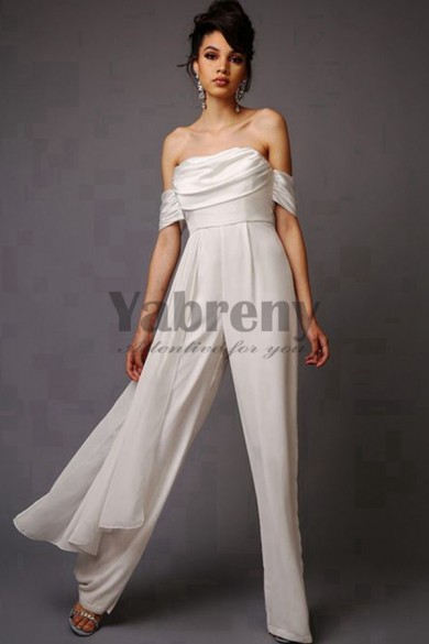 Beach Chiffon Bridal Jumpsuits wedding pants dresses so-076
