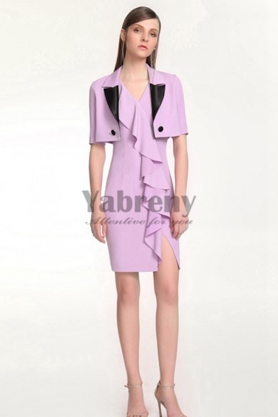 Fashion Lilac Ruched 2pc short Dresses cyh-003