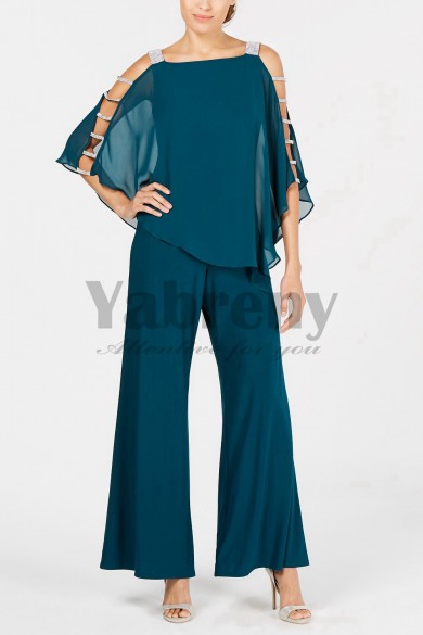 2020 New arrival Greenblack Hunter Two piece Mother of the bride Trousers mps-009