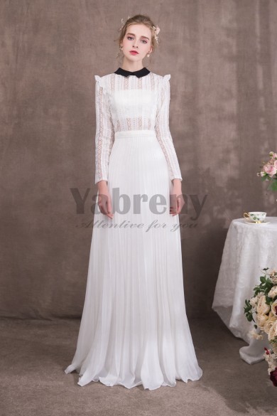 Classic princess Lace Prom dresses with Long Sleeves so-055