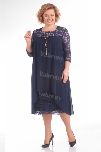 2021 Plus Size cheap Mother Of The Bride Dresses Dark Navy Women