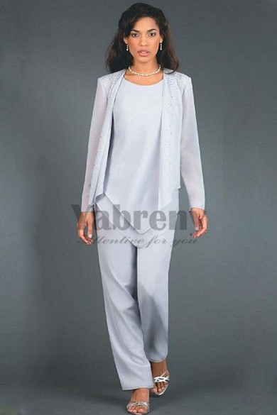 Elegant Hand Beading Elastic Mother of the bride pants suit mps-139