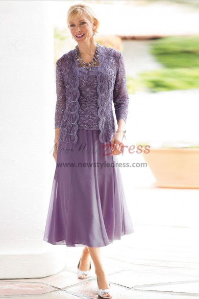 2021 3-PC Outfit Lavender Mother of the bride dresses with jacket mps-400
