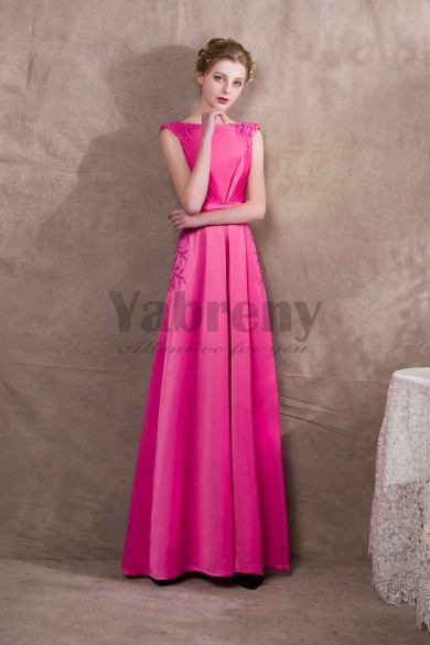 New Arrival Rose Red Beaded Satin Prom dresses Jumpsuits so-042