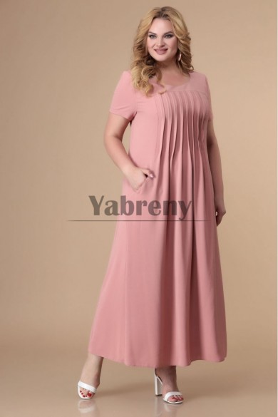 Glamorous Ankle-Length Bean Paste Plus Size Mother Of The Bride Dresses mps-792-1