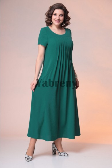 Glamorous Ankle-Length Dark Green Plus Size Mother Of The Bride Dresses mps-792-2