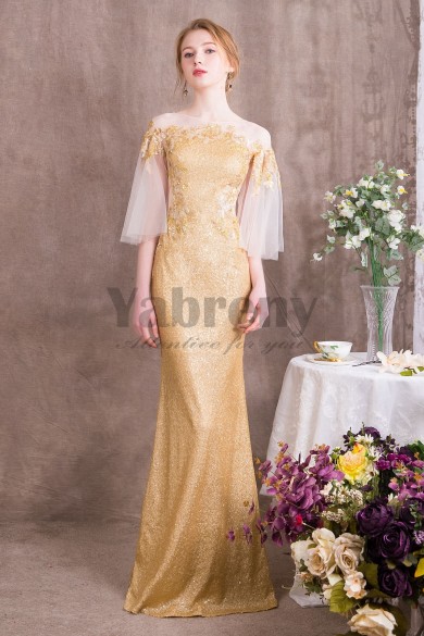 New arrival Gold Special occasion dresses / Prom dresses so-005