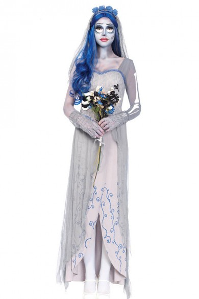 Halloween ghost festival skeleton costume Zombie Cosplay ghost bride costume free shipping