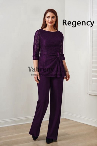 Regency Lace Mother of the Bride Pant Suits, 2 Piece Spring Women