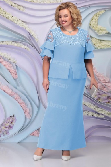 New Arrival Sky Blue Ankle-Length Mother of the bride Dresses mps-454-4