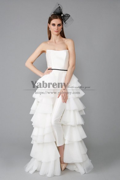 New Style Bridal Jumpsuit with  Detachable Layered Dress,Hochzeitsanzüge so-296