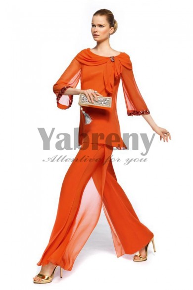 Orange Fashion sping prom dress pants sets so-071