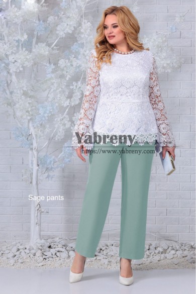 Plus size 2PC Mother of the Bride Pant suits With Elastic waist,Mutter der Hosenanzüge mps-518-9