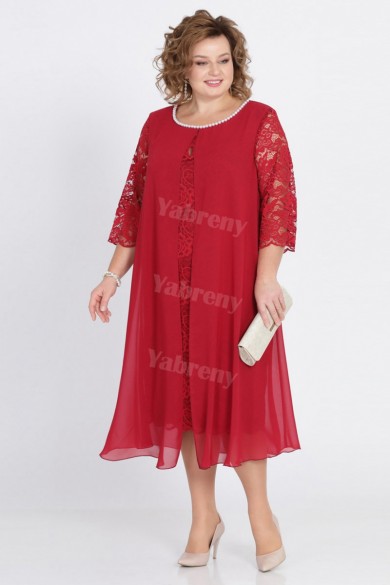 Burgundy Plus Size Mother Of The Groom Dress Special Occasion Dresses mps-452-2