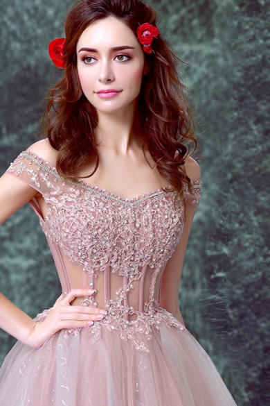 Yabreny Hand Beading Pearl Pink New Style Homecoming Dresses cyh-030