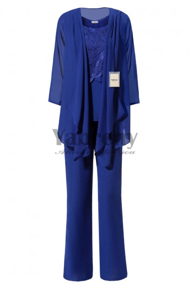 Yabreny Royal Blue Latest Fashion Mother of bride Pant suits mps-273