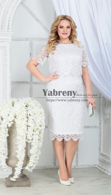 Plus Size White Lace Mother Of the Bride Dresses,Платья для матери невесты mps-525-4