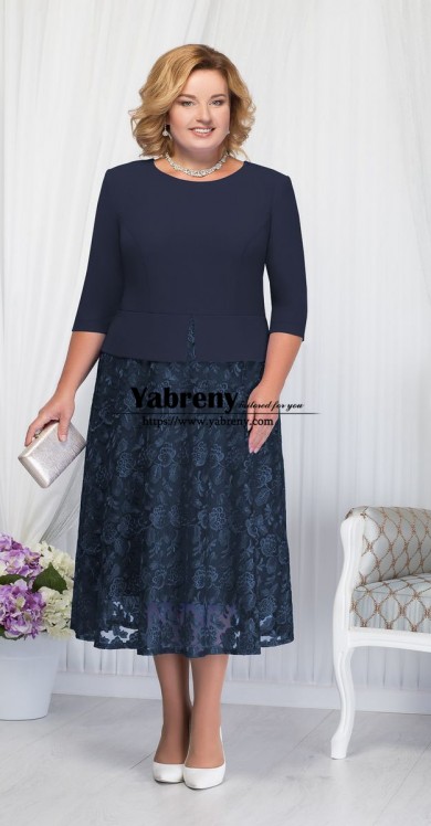 Dark Navy Wedding Guests Dresses, A-Line Mother of the Bride Dress mps-605-1