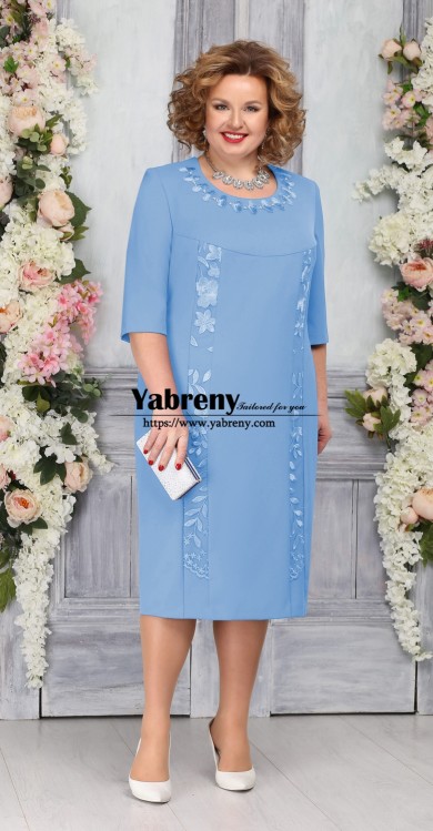 Plus Size Mother Of the Bride Dress, Sky Blue Custom-made Vestidos de mujer mps-612-3