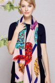 2019 Fashion Pink high-end long prints woolen scarf for women shawl