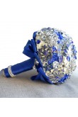2019 Royal Blue Crystal Classic wedding bouquets for bride