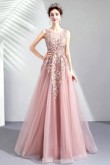 2020 A-line Bean Paste Prom Dresses High-End Evening Dresses TSJY-146