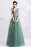 2020 A-line Prom Dresses Green Glamorous Evening Dresses TSJY-148