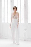 2021 V-neck Wedding Jumpsuits Lace Bride Suits so-230