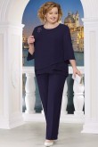 2022 Plus size Women's Dark navy Mother of the bride Outfit mps-429-3