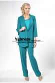 2022 New Style Mother of the Bride Pant suits Turq Chiffon Women Outfit for Wedding Custom mps-668
