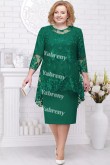 2 PC Plus Size Women's Outfis Green Cheap Knee-Length Mother of the Bridal Dresses mps-367-1