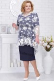 2 PC Plus Size Women's Outfis Under $100 Dark Navy Mother of the Bridal Dresses mps-368-2
