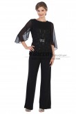 2PC Modern Black Lace Women's Pants suits,Trajes de pantalón de mujer mps-582-3