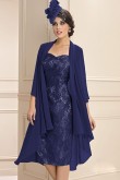 2PC Wonem's Outfit Dark Navy Mother of the bride dress with chiffon jackets mps-386-2