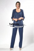 Three Piece Beaded Mother of the Bride Pant suits with Jacket, Wedding Guest Outfit mps-687