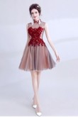 A-line Sexy Homecoming Dresses Above Knee prom dresses TSJY-058