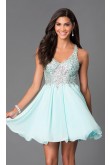 Aqua Green Gorgeous Beaded Homecoming Dresses,Sweetheart Short Dresses,Vestidos De Fiesta sd-063-1