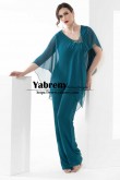 Mother of the Bride Pant suits with Beaded Neckline Cape Women outfit for Wedding mps-678